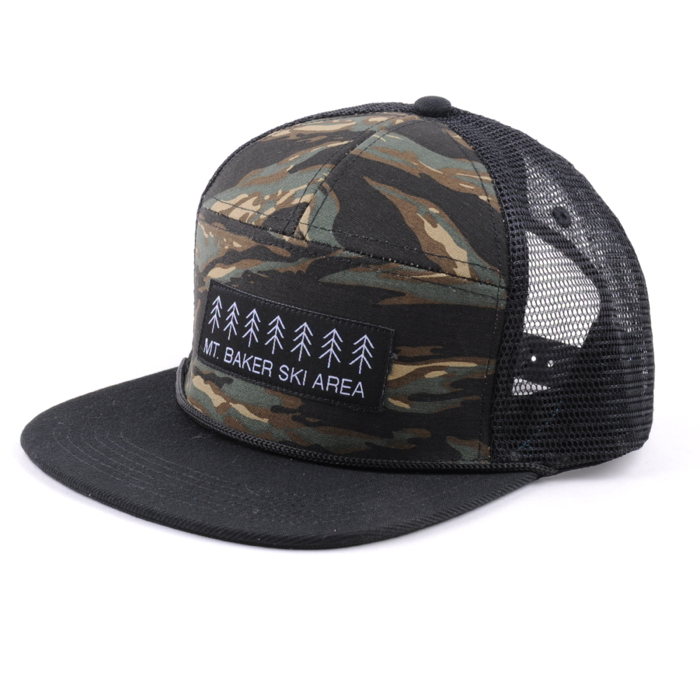 >7 panels camo snapback trucker caps custom logo