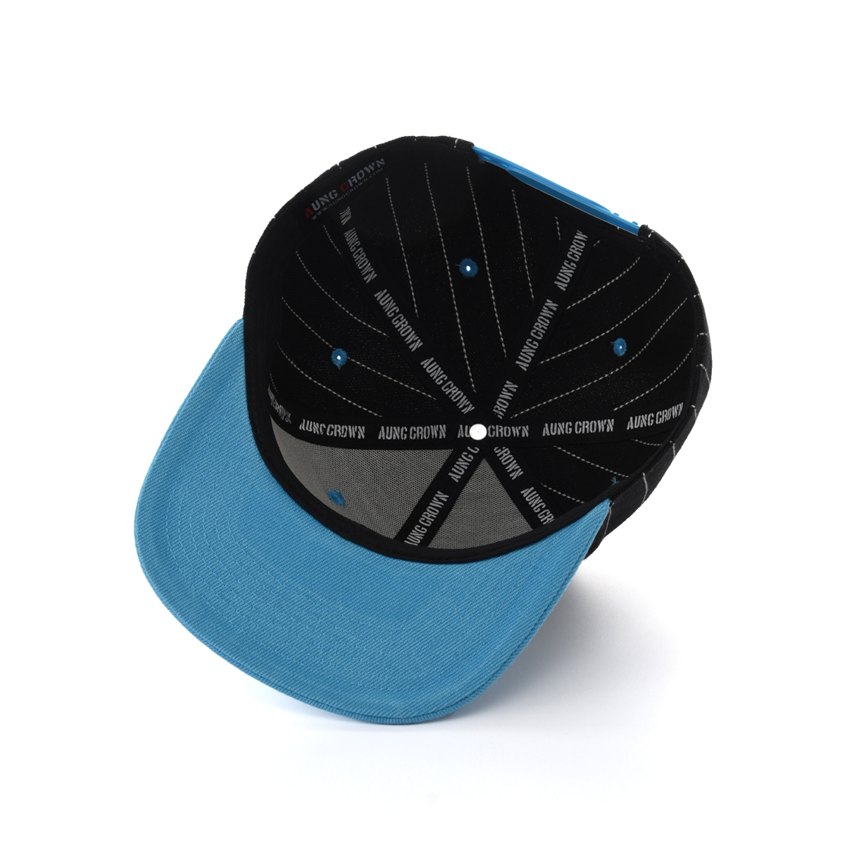 Aung Crown designed cotton embroidery hiphop stirpes snapback hat