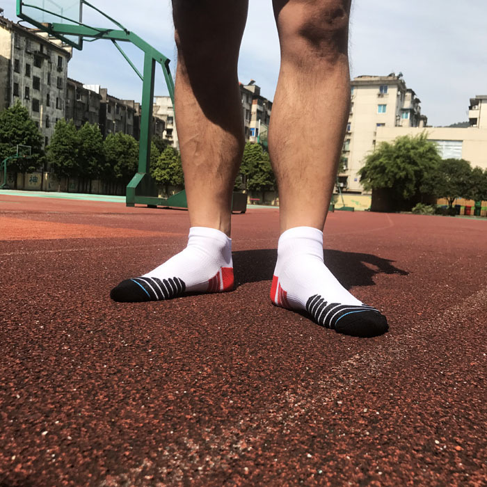 Yellow cotton men’s low cut athletic sport socks