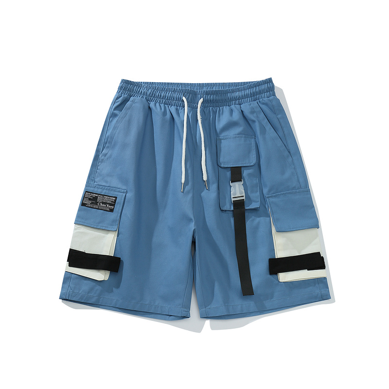 >Men’s casual elastic waist relaxed fit outdoor cargo shorts