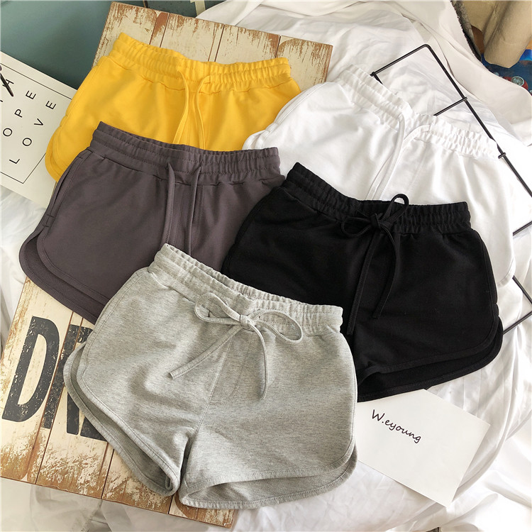 >Classic cotton womens athletic shorts with drawstring