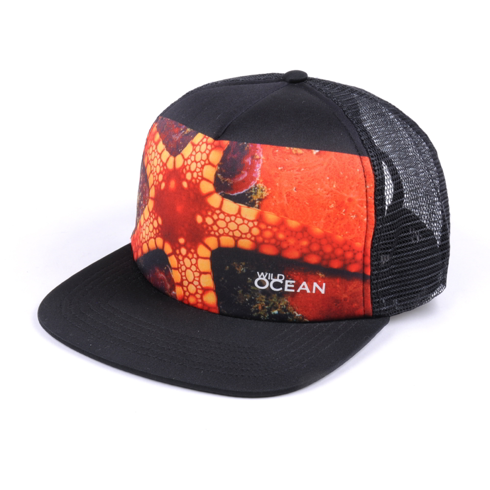 >printing logo 5 panels trucker caps mesh hats