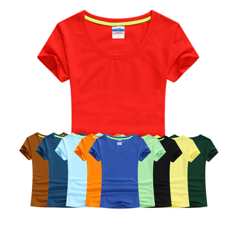 >Summer classic cotton round neck t shirt for women