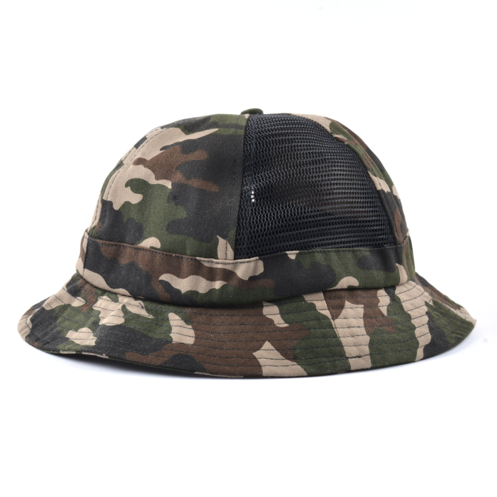 >plain embroidery logo camo bucket hats