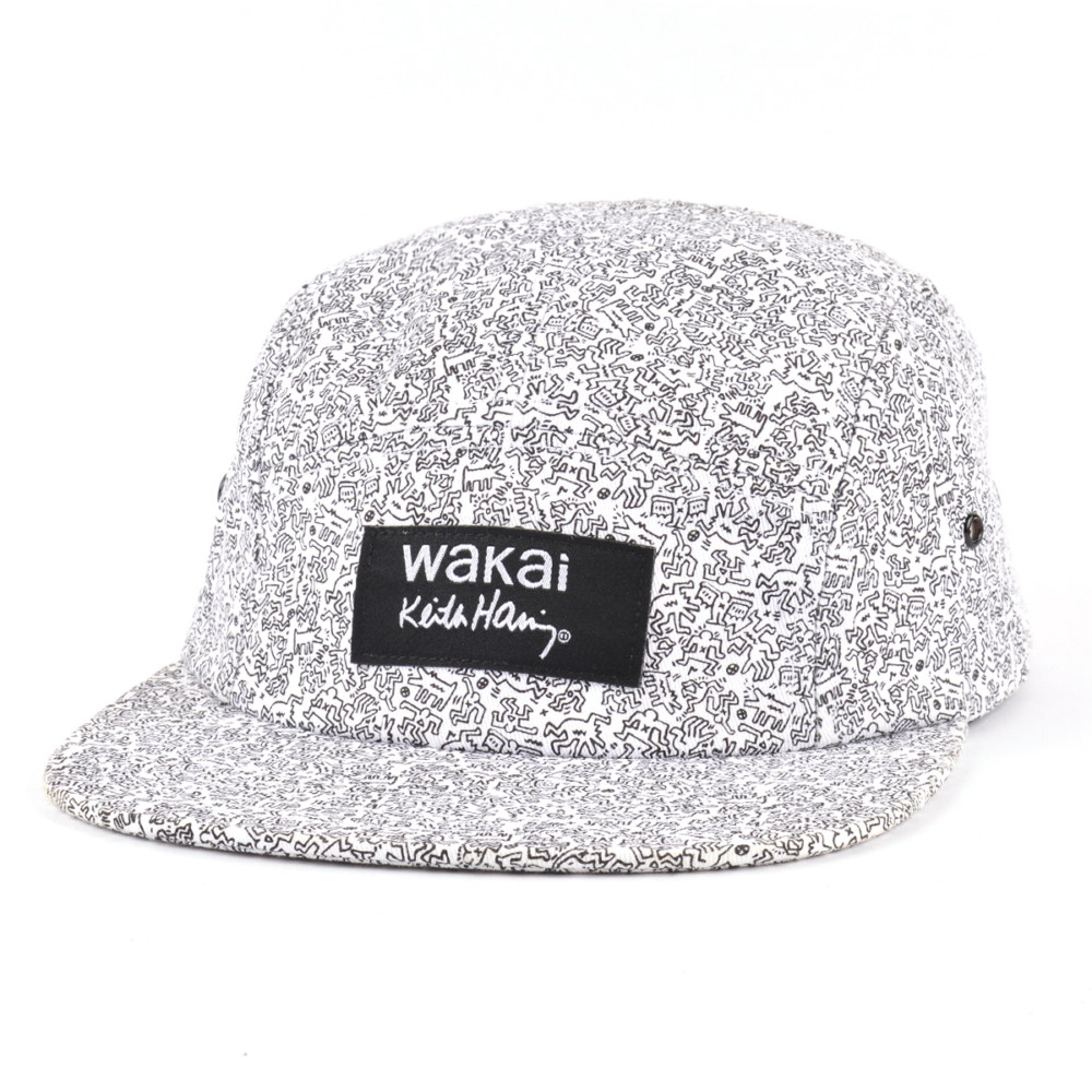 applique logo printing 5 panels caps