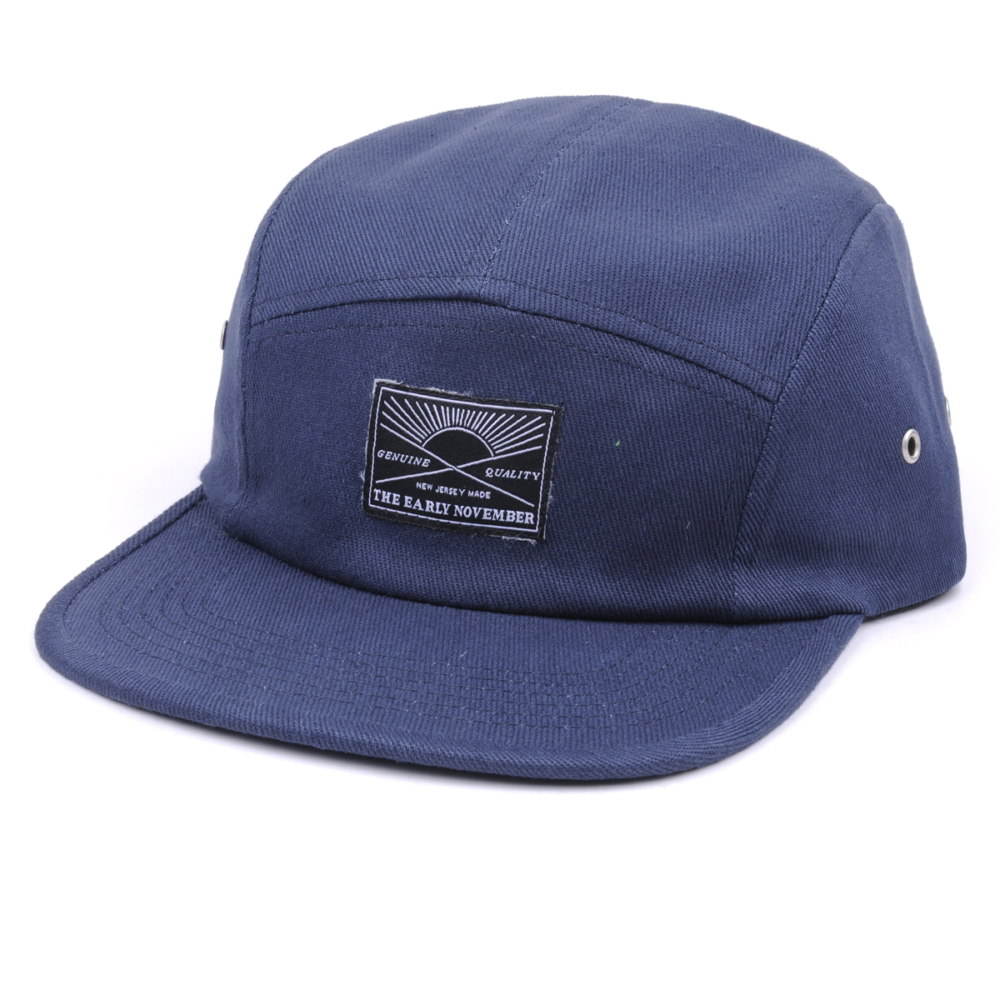 >design logo woven patch 5 panels caps