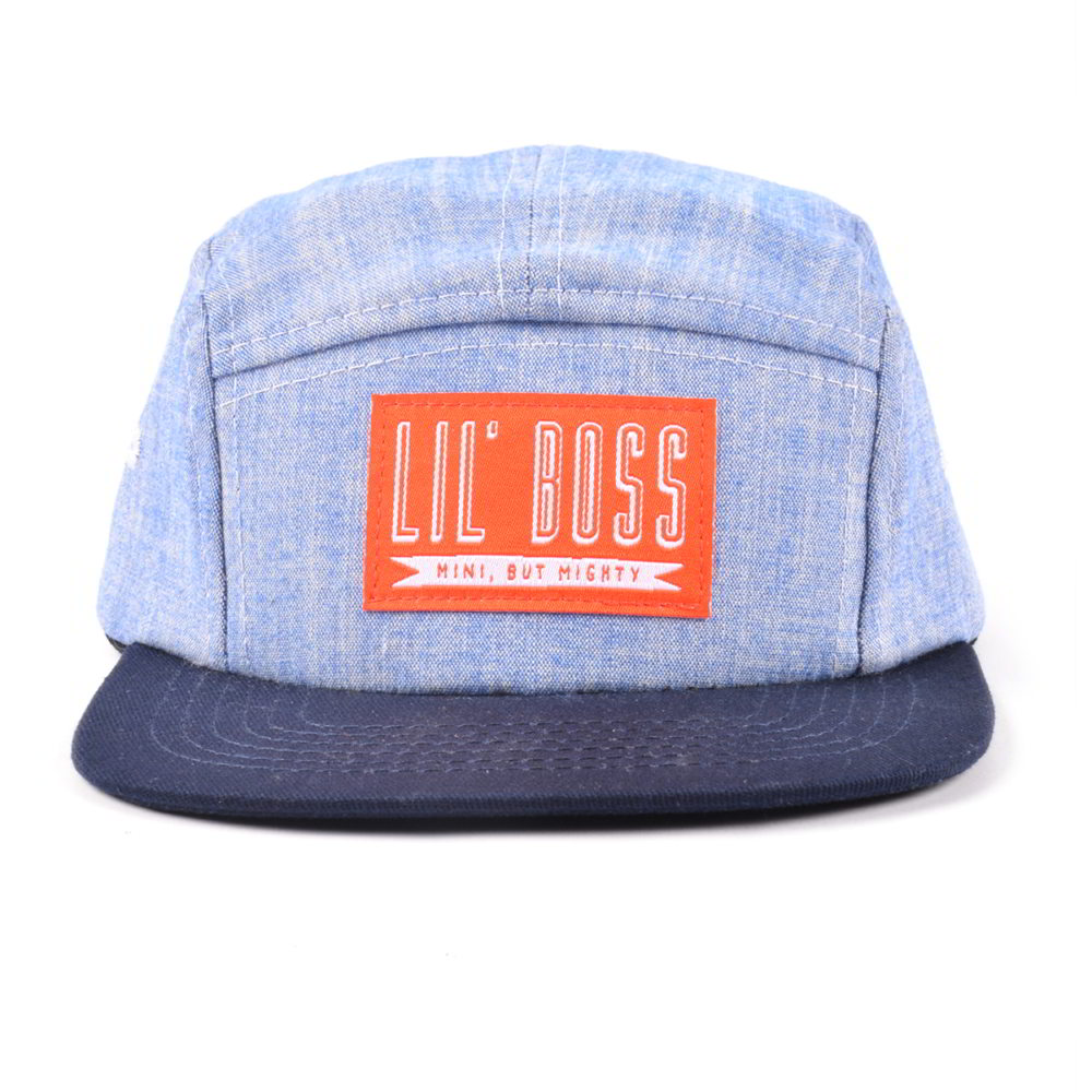 >custom caps china factory design logo 5 panels caps