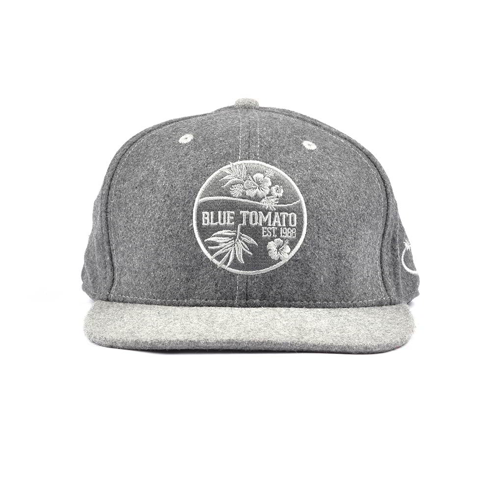 >embroidery logo melton wool snapback caps