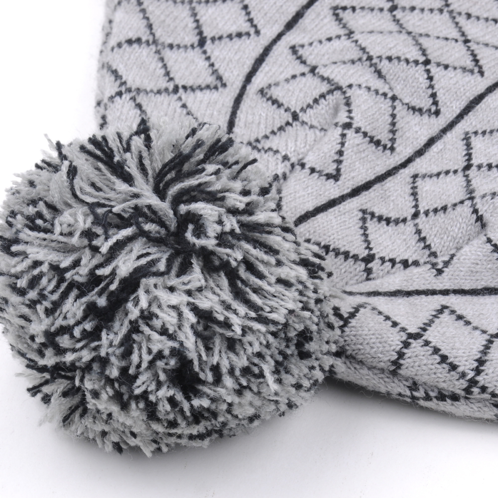 pom pom jacquard winter caps beanies