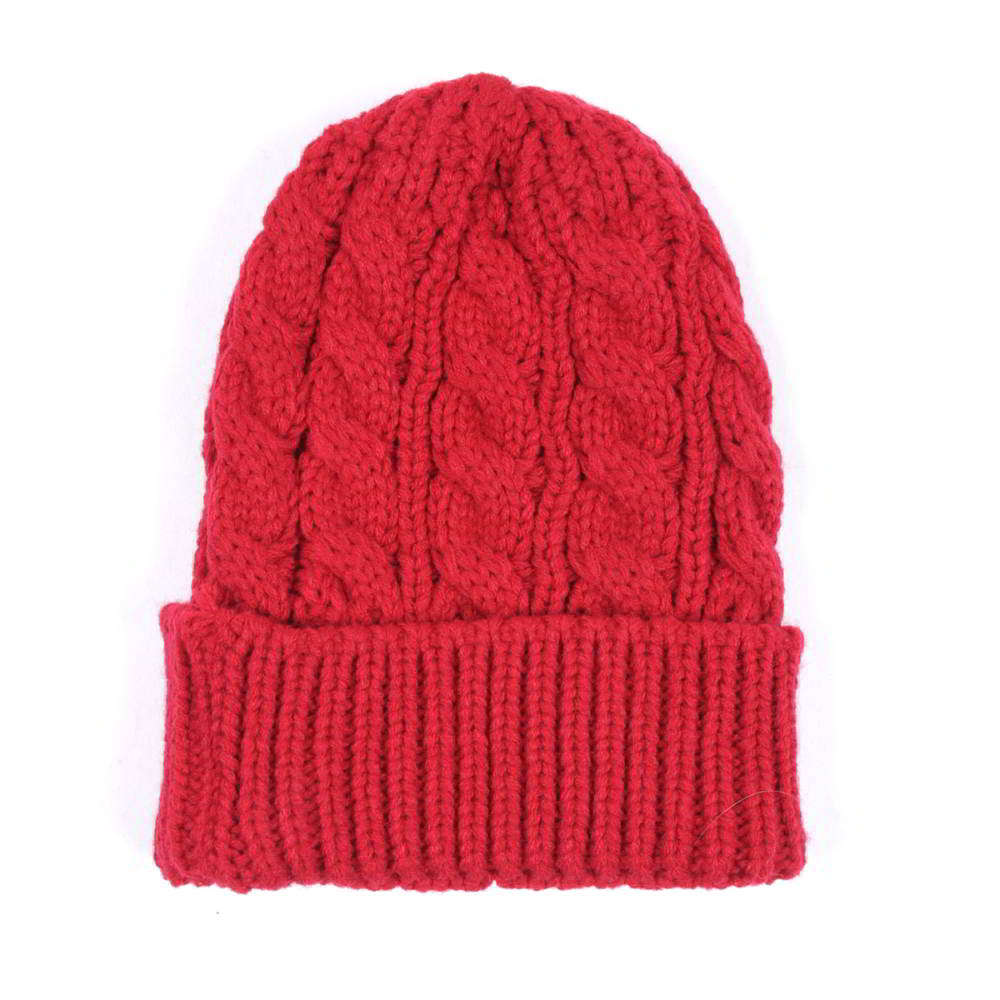 plain logo red winter caps cuffed beanies