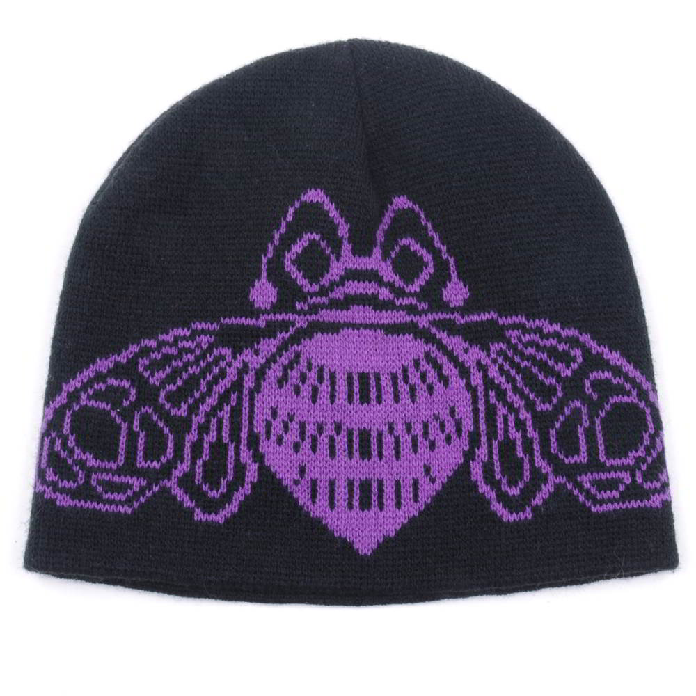 >black jacquard winter caps beanies knitted hats