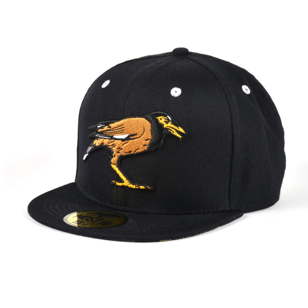 >3d embroidery black children hats baby hat