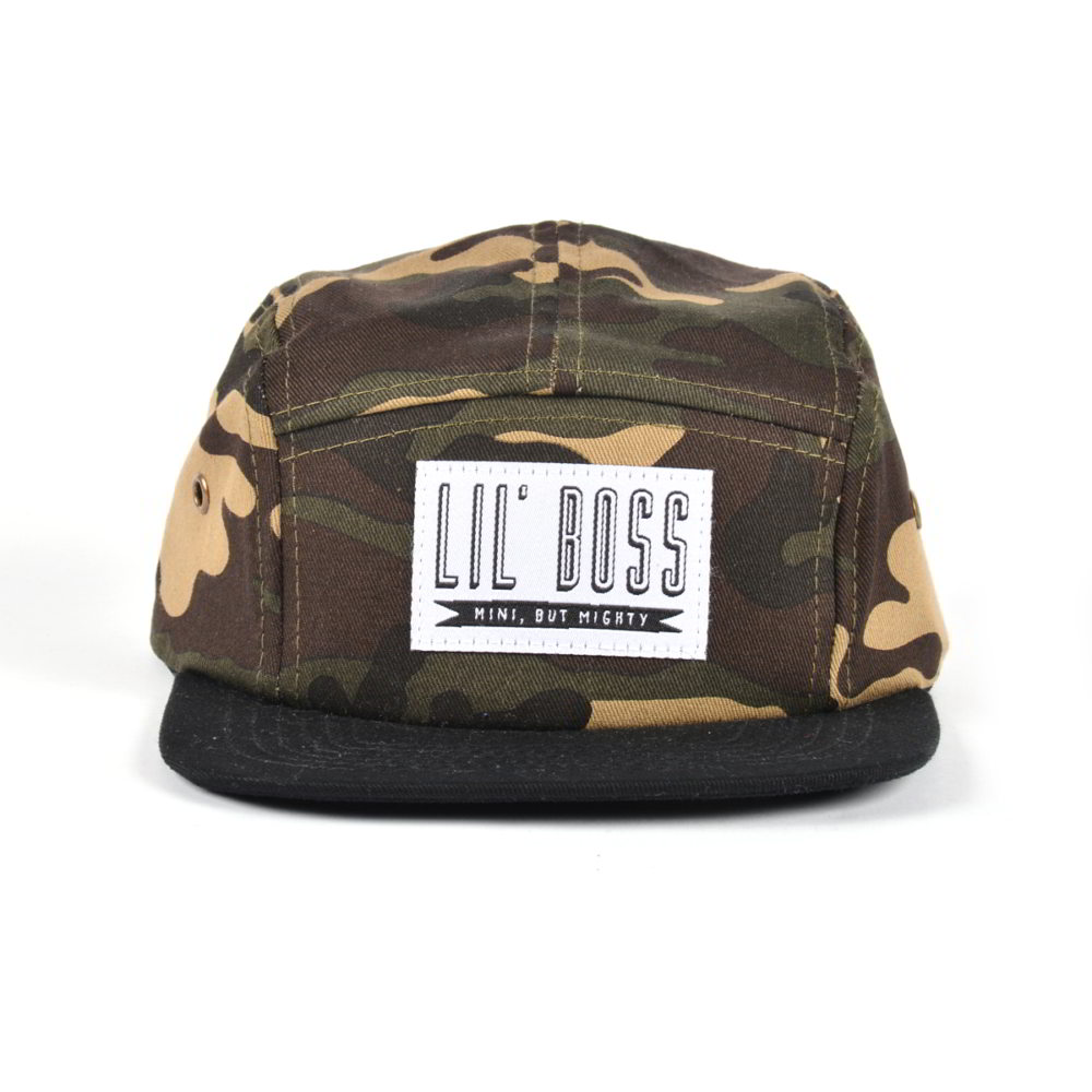 >custom camo children hats 5 panels cap